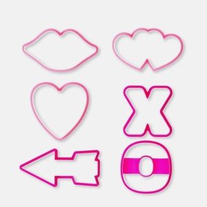 6 Piece Cookie Cutter Set - Valentine's Day Gift Collection Baking Tools